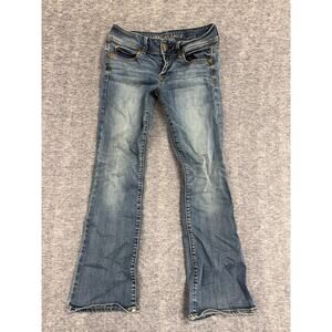 American Eagle AE Bootcut Jeans Super Stretch Women's Medium Wash Size 4 Short